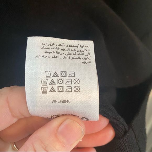 #10 INC International concepts women’s black crewneck long sleeve with frill M - Picture 8 of 11